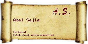Abel Sejla névjegykártya